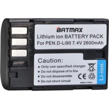 Batmax 2600mAh D-LI90 Battery Pack with LED Charger for PENTAX
