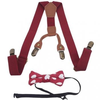 Ensemble Bretelles et Noeud Papillon Élastique pour Bébé