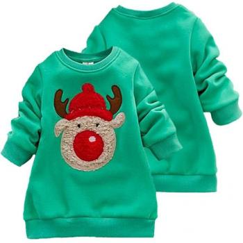 UNIKIDS Infant Baby Kids Warm Girls Christmas Deer Sweater 0-3Y