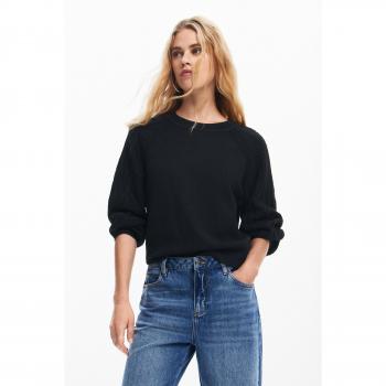 Jersey Desigual mangas textura negro