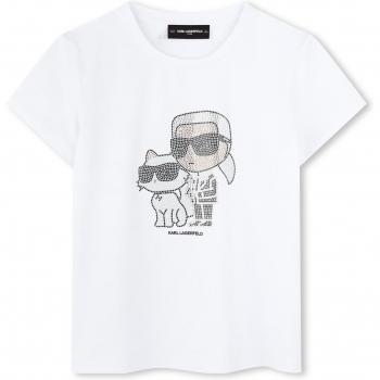 Bianco Karl Cat Strass T-Shirt