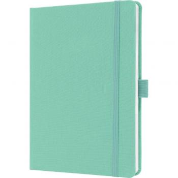 Jolie Feel Notizbuch – sigel Textil A5 Mint mit Linien