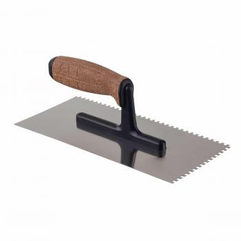 Cazzuola e Spatola Awtools: Paca Metallata 270 mm, manico a corno, base di poliammide, 8 denti