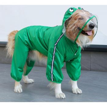 Waterproof Dog Raincoat with Hood for Large Medium Dogs