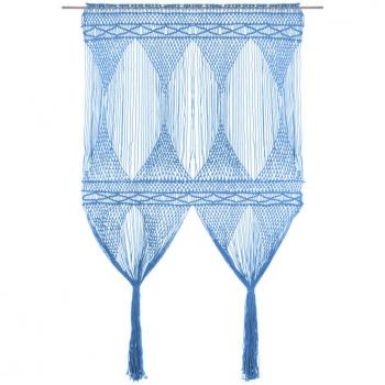 VIDAXL Tenda Macramè Blu 140x240 cm in Cotone