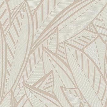 Shimmering Floral White Grey Wallcovering