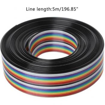 5m 20Pin DuPont Rainbow Wire 1.27mm Pitch