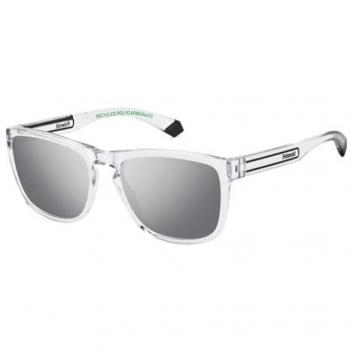 Polaroid Unisex Gray 57MM Crystal Grey Silver Mirrored Sunglasses
