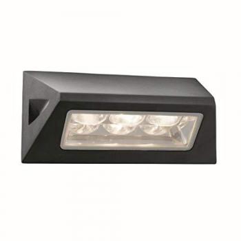 Searchlight LED 3 Light Outdoor Wall Light Black IP44