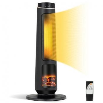 Costway 1500-Watt 30 in. Black Ceramic Electric Space Heater