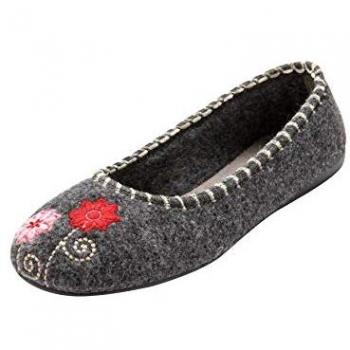 Ballerines femme brodées confort