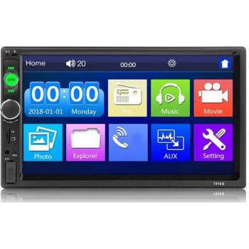 7-Inch 2 Din High-Definition Car Multimedia Radio with GPS, Touch Screen, MP5 Player, Wireless Stereo Audio