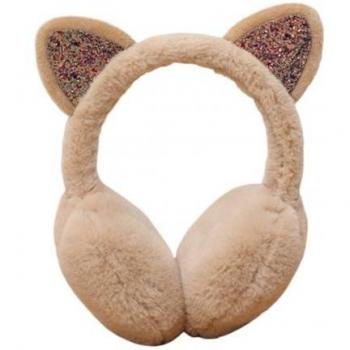 Plush Sequin Ear Warmers for Women