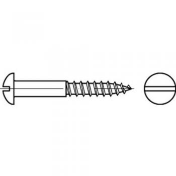 Messing‑Halbrundholzschraube Ø2,5 × 25 mm DIN 96 (500 Stück)