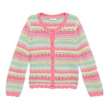 S.Oliver RED LABEL Mädchenstrickjacke aus Baumwoll-Mix in Pink, Größe 116