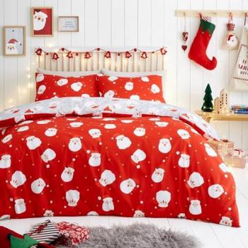 'Happy Santa' Easy Care Duvet Cover Set