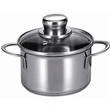 Krüger Fleischtopf Kochtopf Saturn Edelstahl mit Deckel 14cm