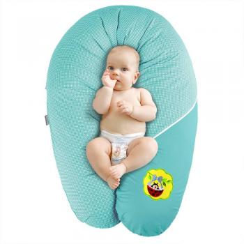 Sei Design Stillkissen Babynest XXL – Seitenschläferkissen aus 100 % Baumwolle mit Bezug