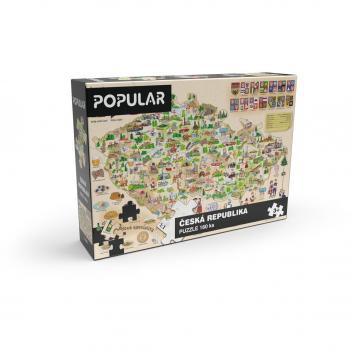 Popular Puzzle Mapa České republiky, 160 dílků