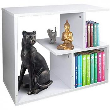 BAKAJI - Libreria Tavolino Divano Design Moderno 5 Ripiani 60x30x50cm