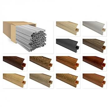Plinthe Moderne PVC 23x65mm Gaine de Câble Cendre