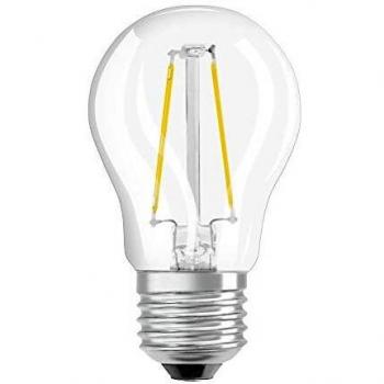Osram LED Lampe E27 Tropfen P45 Transparent 1,5W 2700K