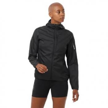 Salomon Bonatti Women's Cross Wind Hooded Jacket, Black – Size L