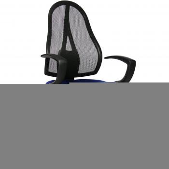 Topstar Open Point SY AL.Q3 – Profi-Bürostuhl in Blau mit Stoffbezug und verstellbaren Armlehnen