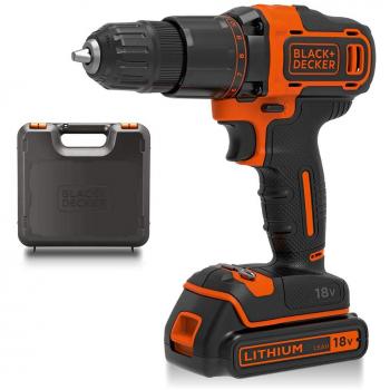 BLACK + DECKER B/DBCD700S1K BCD700S1K 2 Gear Combi Drill 18V 1 x 1.5Ah Li-ion