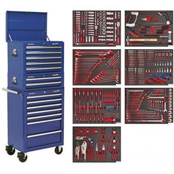 Sealey Tool Chest Combination 14 Drawer with Ball Bearing Slides - Blue