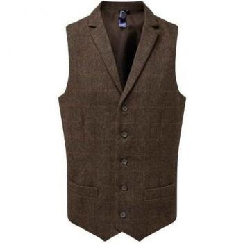 Giacca Lino Marrone S Uomo Gilet Premier