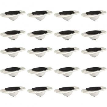 20 Pcs Mini Stainless Steel Swivel Casters