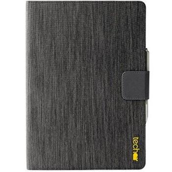 Techair Folio - Flip cover for tablet - textured polyester - grey texturised - for Microsoft Surface Pro 4