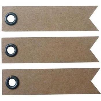 Crema di Etichette 140 Gagliardetto 5cm Kraft