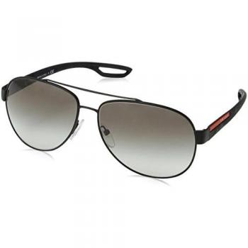 Prada Sport Herren Mod.55QS Sonnenbrille, Schwarz (Schwarzes Gummi/Grauer Verlauf), Gr. 62 mm