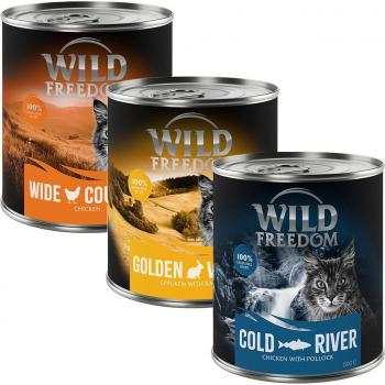 Lot Wild Freedom Adult 12 x 800 g - lot mixte (2 x poulet, 2 x colin, 2 x lapin)