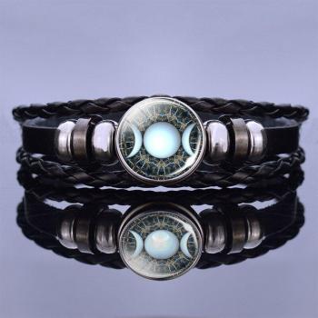 Gothic Triple Moon Bracelet for Men