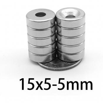 Aimant puissant N35, rond, 15x5mm, 5-50 pièces