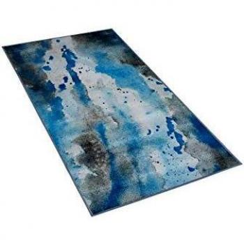 Tappetino Tessuto Multicolore 80 x 150 cm Motivo Acquerello Astratto Moderno