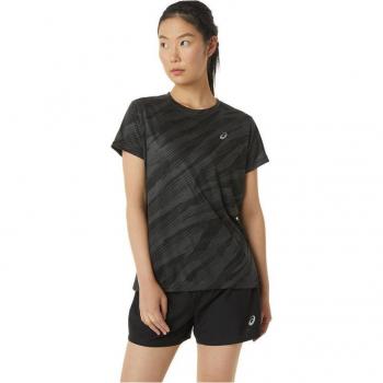 Camiseta de Manga Corta Asics Mujer Negra