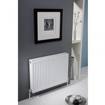 K-Rad Kompact Horizontal Standard Radiator White 75cm H x 40cm W x 10.5cm D