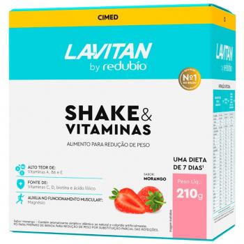 Shake E Vitaminas Lavitan Dieta de 7 Dias Sabor Morango 210g Cimed