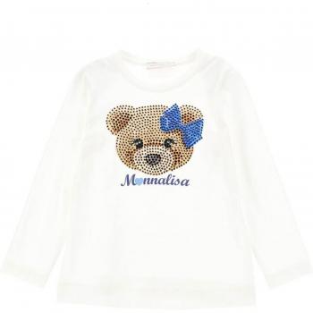 Monnalisa T-shirt in cotone Bianco Taglia 3