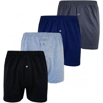 Pack de 4 Calzoncillos Abotonados Largos para Hombre 100% Algodón