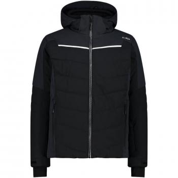 CMP Ski-Jacke mit Stretch und Kapuze in Schwarz-Graufleck 52