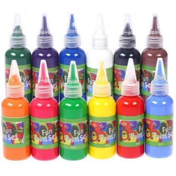 720ml Non Neon Washable Finger Paints Set - 12 Colors