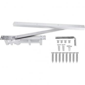 Automatic Hydraulic Door Closer, Adjustable Hold Open, Aluminum 75KG