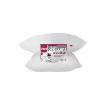 ABEIL Set de 2 Almohadas Suaves - 60 x 60 cm - Blanco