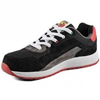 CALZADO DE SEGURIDAD ABARTH MODELO 595 NEGRO-ROJO S3 + HRO +SRC, zapatos, zapatillas, deportivos para el trabajo