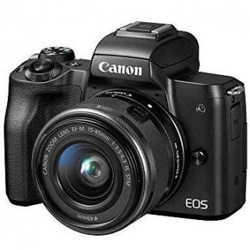 Canon EOS M50 Mirrorless Digital Camera with 15-45mm Lens - Black